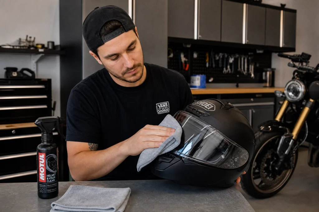 How to Clean a Motorcycle Helmet